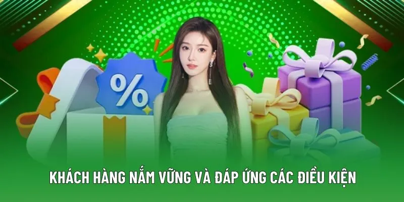 Khách hàng nắm vững và đáp ứng các điều kiện Khách hàng nắm vững và đáp ứng các điều kiện